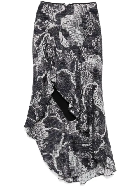 Saiid Kobeisy falda de tweed asimétrica