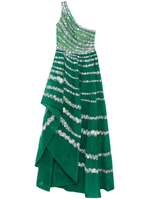 Saiid Kobeisy bead-embellished asymmetric dress RTWFW2357 - 0