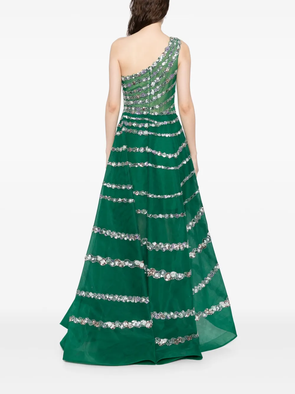 Saiid Kobeisy Asymmetrische jurk Groen