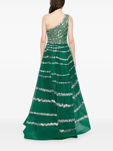 Saiid Kobeisy bead-embellished asymmetric dress RTWFW2357 - 3