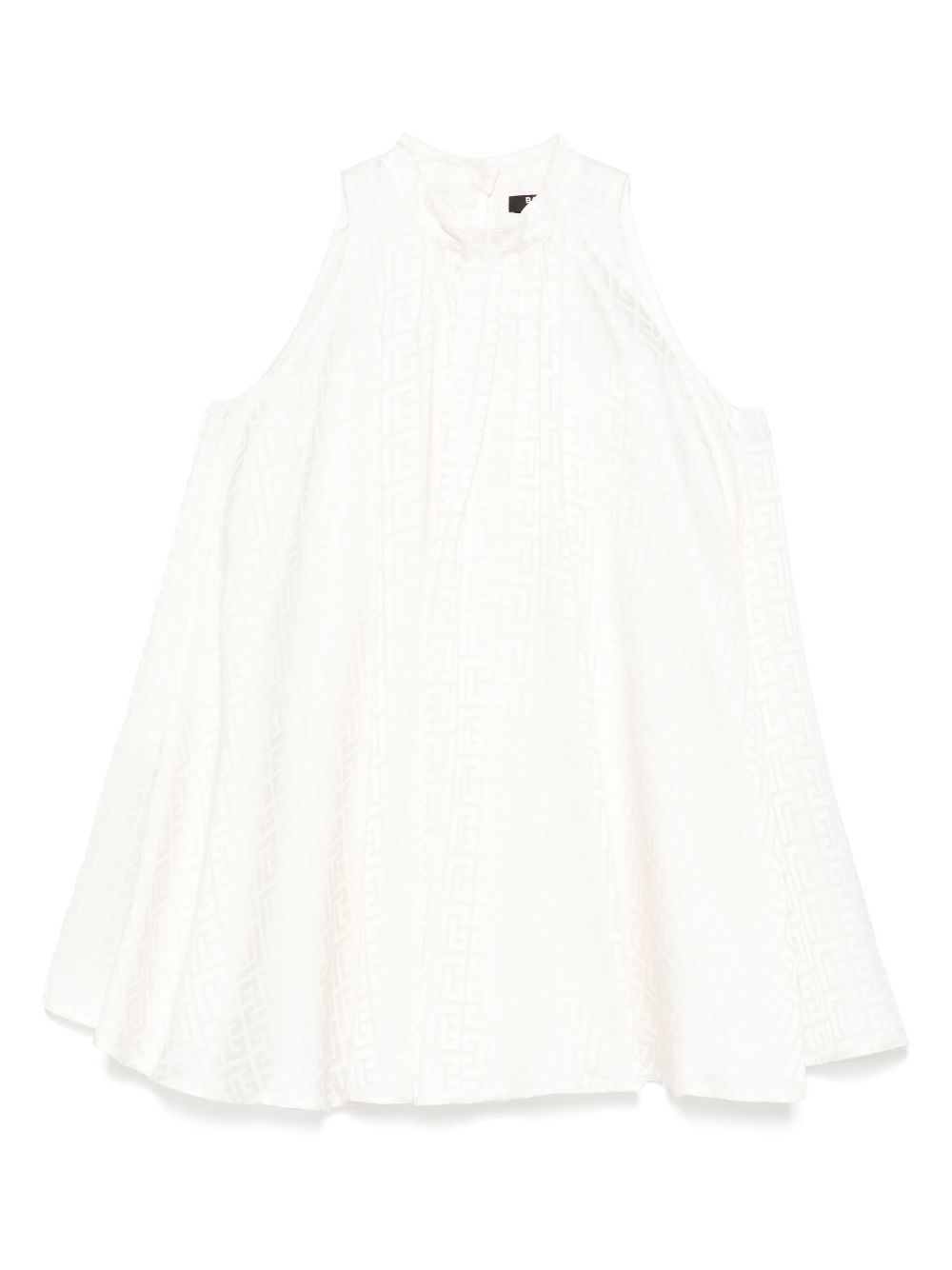 Balmain Kids patterned-jacquard dress - White