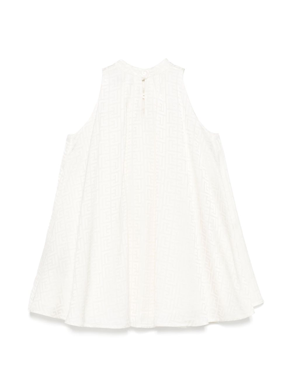 Balmain Kids Jurk met jacquard - Wit