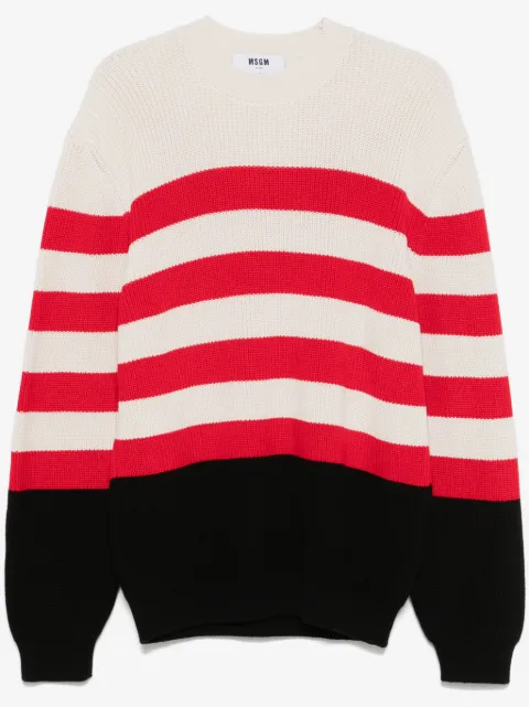 MSGM striped cotton sweater