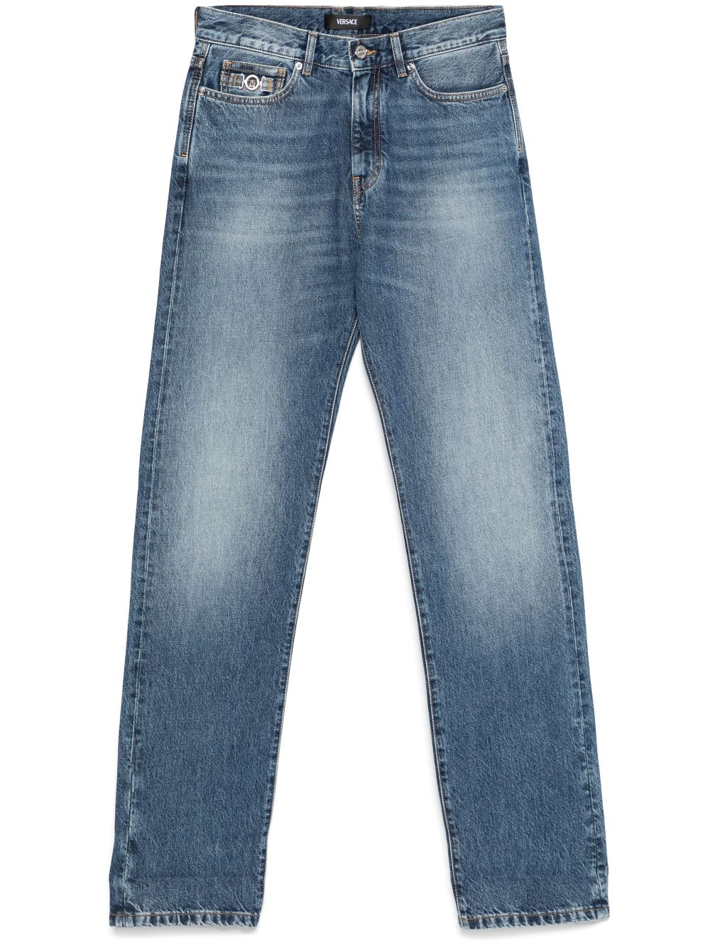 Versace Barocco-detail jeans - Blue