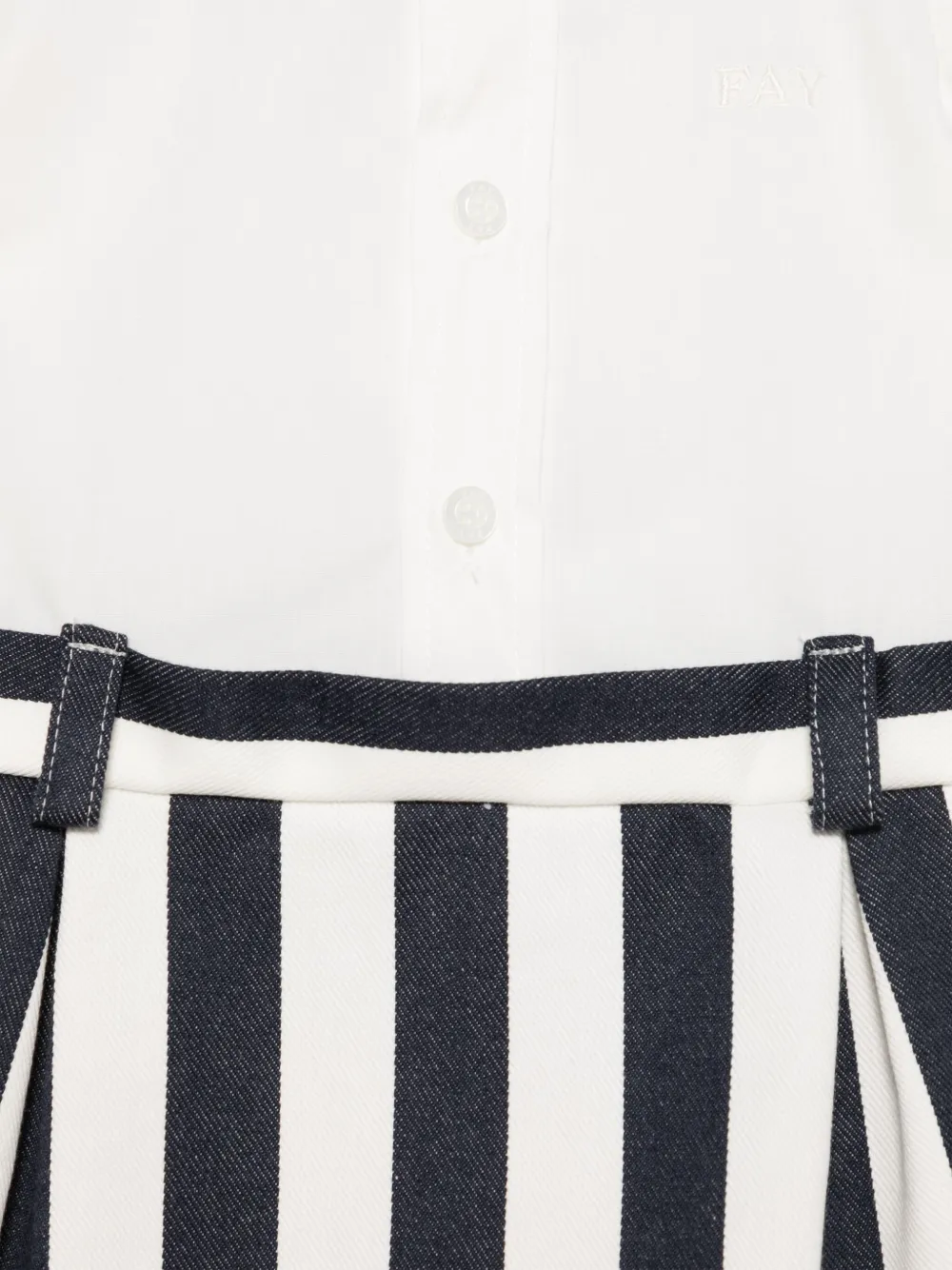 Shop Fay Striped-panel Romper In White