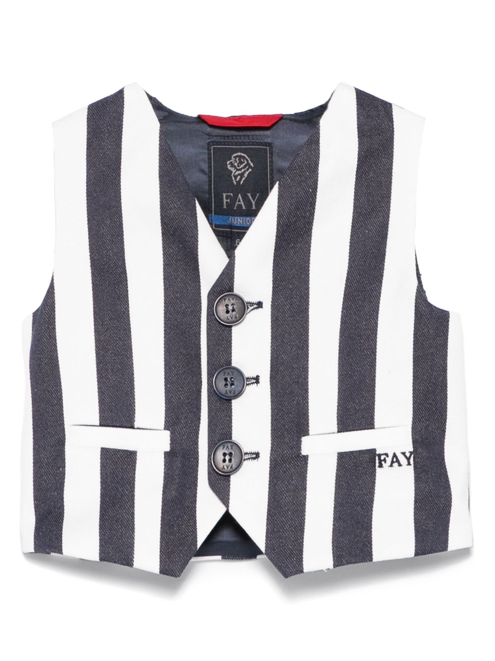 Fay Kids striped waistcoat - Blue