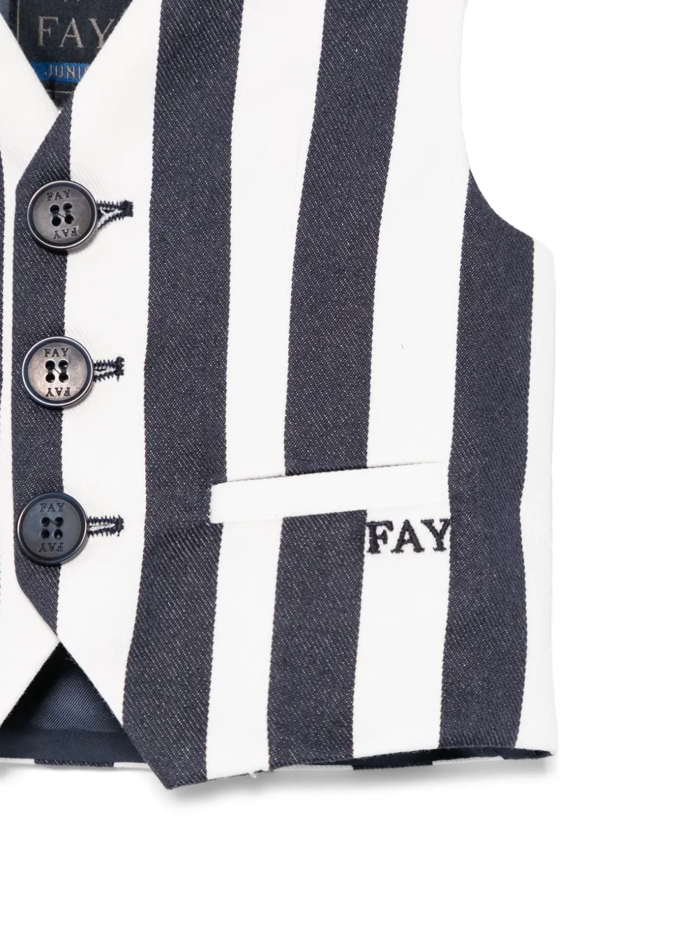 Fay Kids Gestreept gilet Blauw