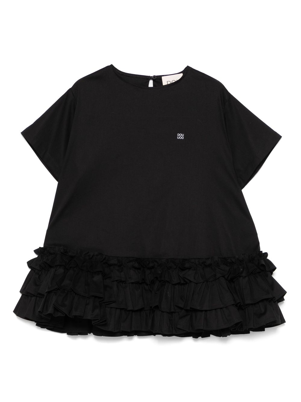 Douuod Kids ruffle-detail dress - Black