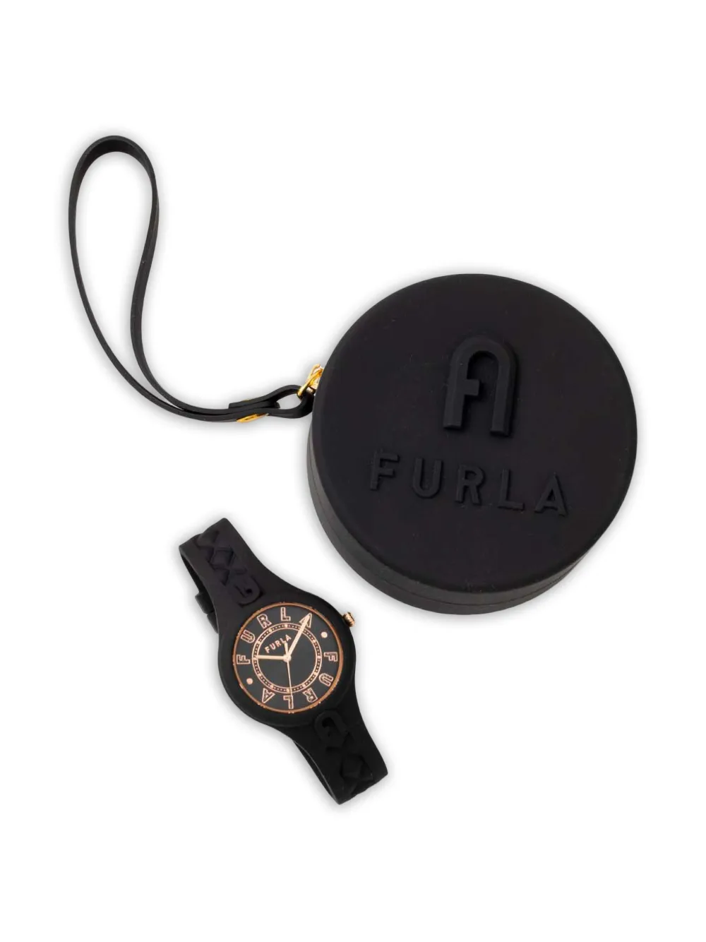  Furla Reloj Black Patterned De 34 Mm - Negro 