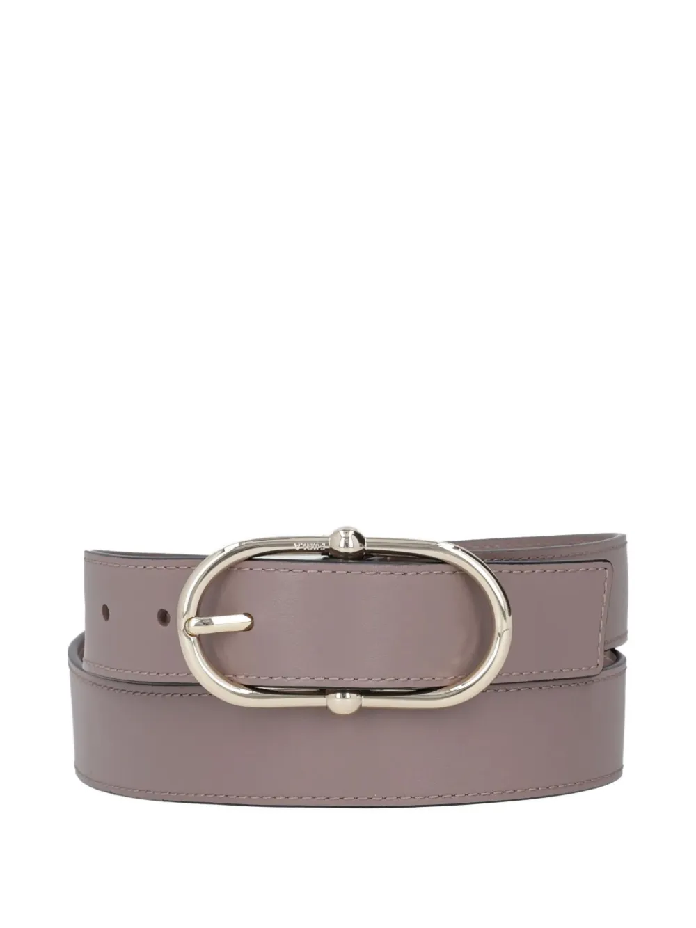 Furla oval-buckle leather belt | Grey | Image 1