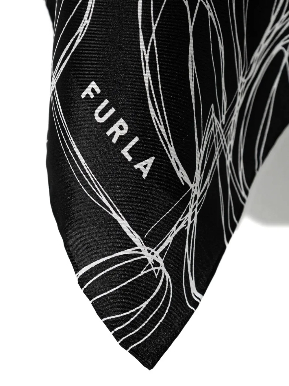Furla Sjaal met bloemenprint Zwart