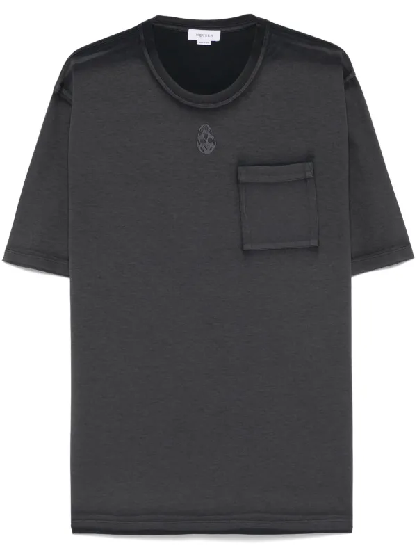 ALEXANDER MCQUEEN スカル Tシャツ S Men's Skull T-shirt in Grey & Silver | Alexander McQueen US