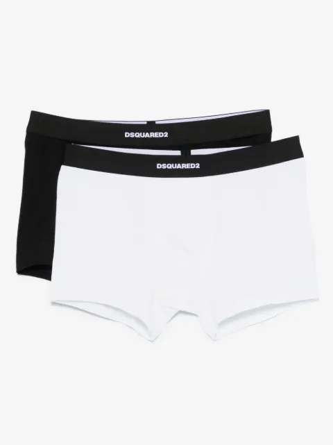 DSQUARED2 set de  dos bóxeres con logo en la pretina