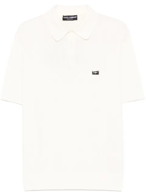 Dolce & Gabbana playera tipo polo con placa del logo