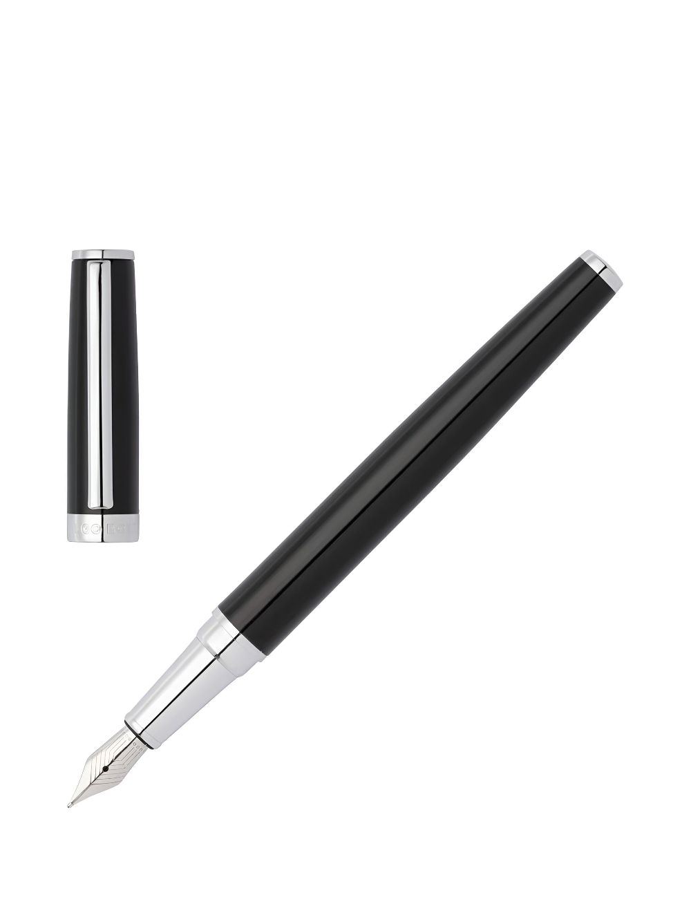 BOSS Iconic notebook and fountain pen set - Zwart