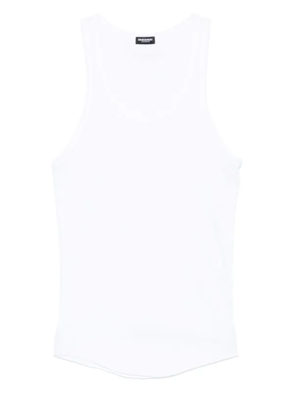 【送料&関税込】Dsquared2 Black Cotton Tank Top DSQUARED2 Icon Cotton Tank Top Black - Clothing from Circle