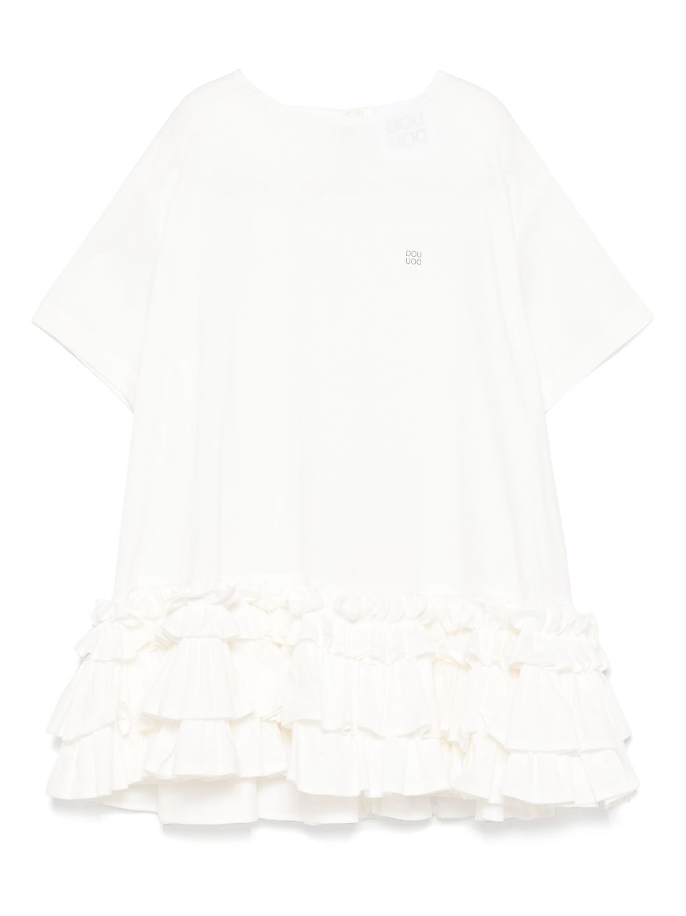 Douuod Kids ruffled-detailing dress - White