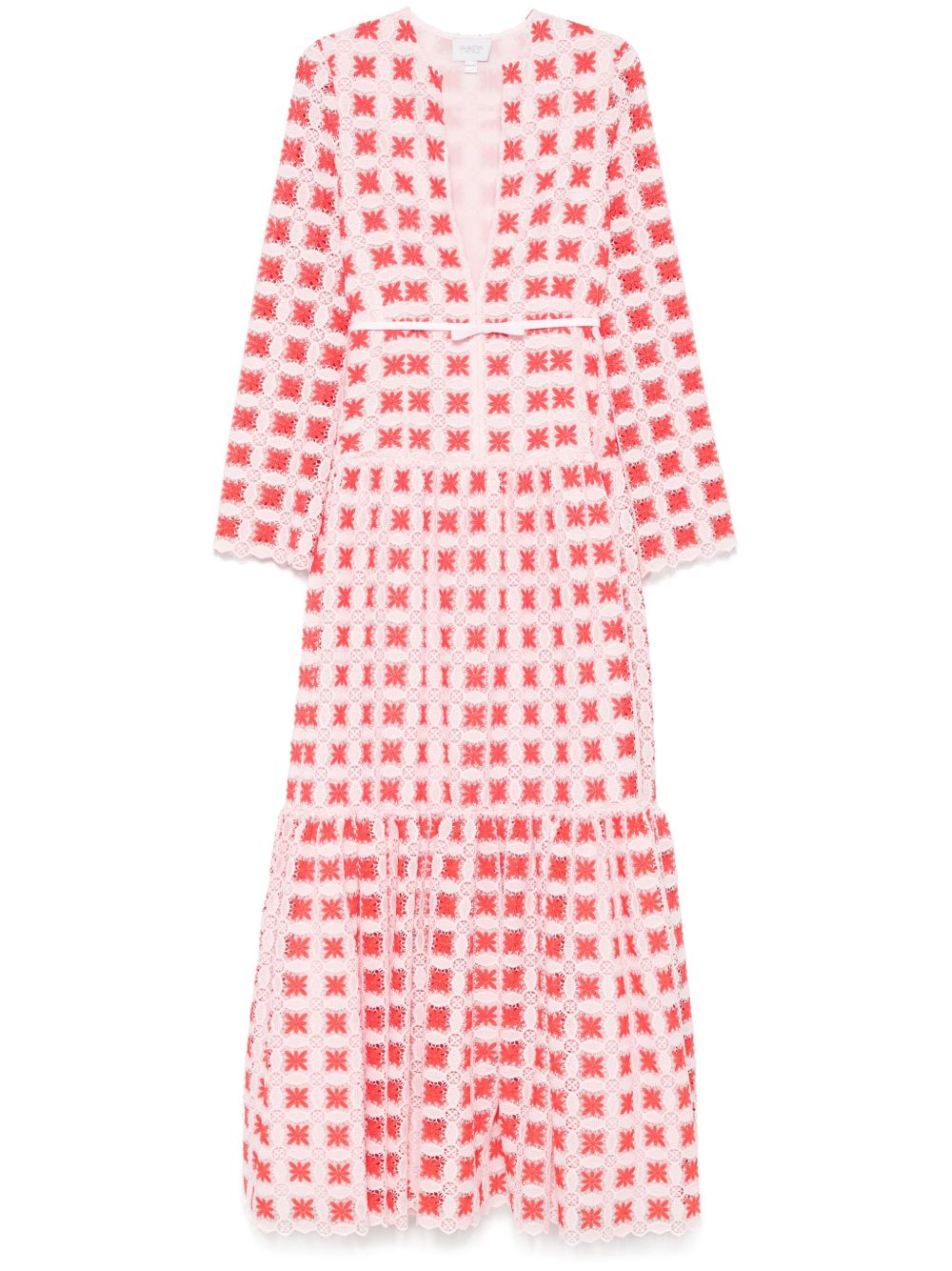 Giambattista Valli Maxi-jurk met kant Roze