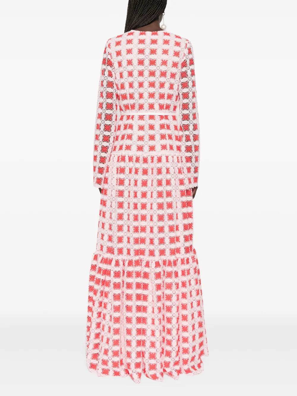 Giambattista Valli Maxi-jurk met kant Roze