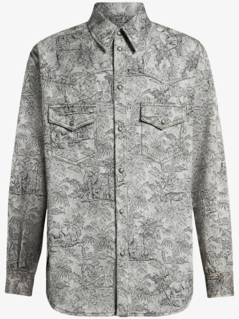 ETRO linen denim shirt jacket