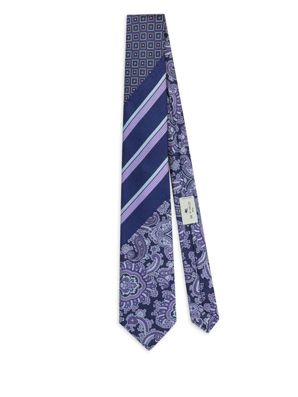 ETRO corbata con diseño patchwork | azul | Image 1