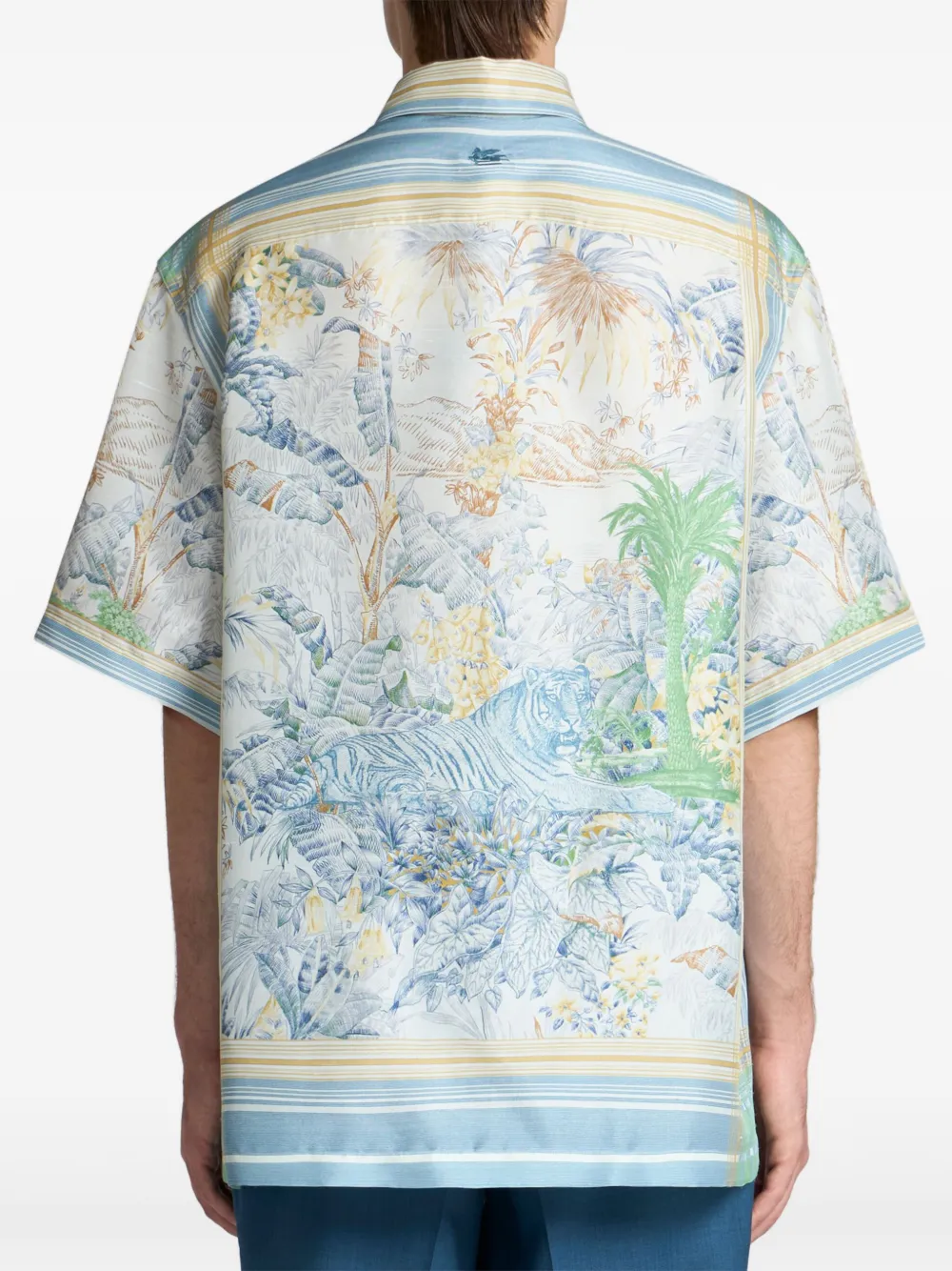 ETRO Overhemd met grafische print Blauw