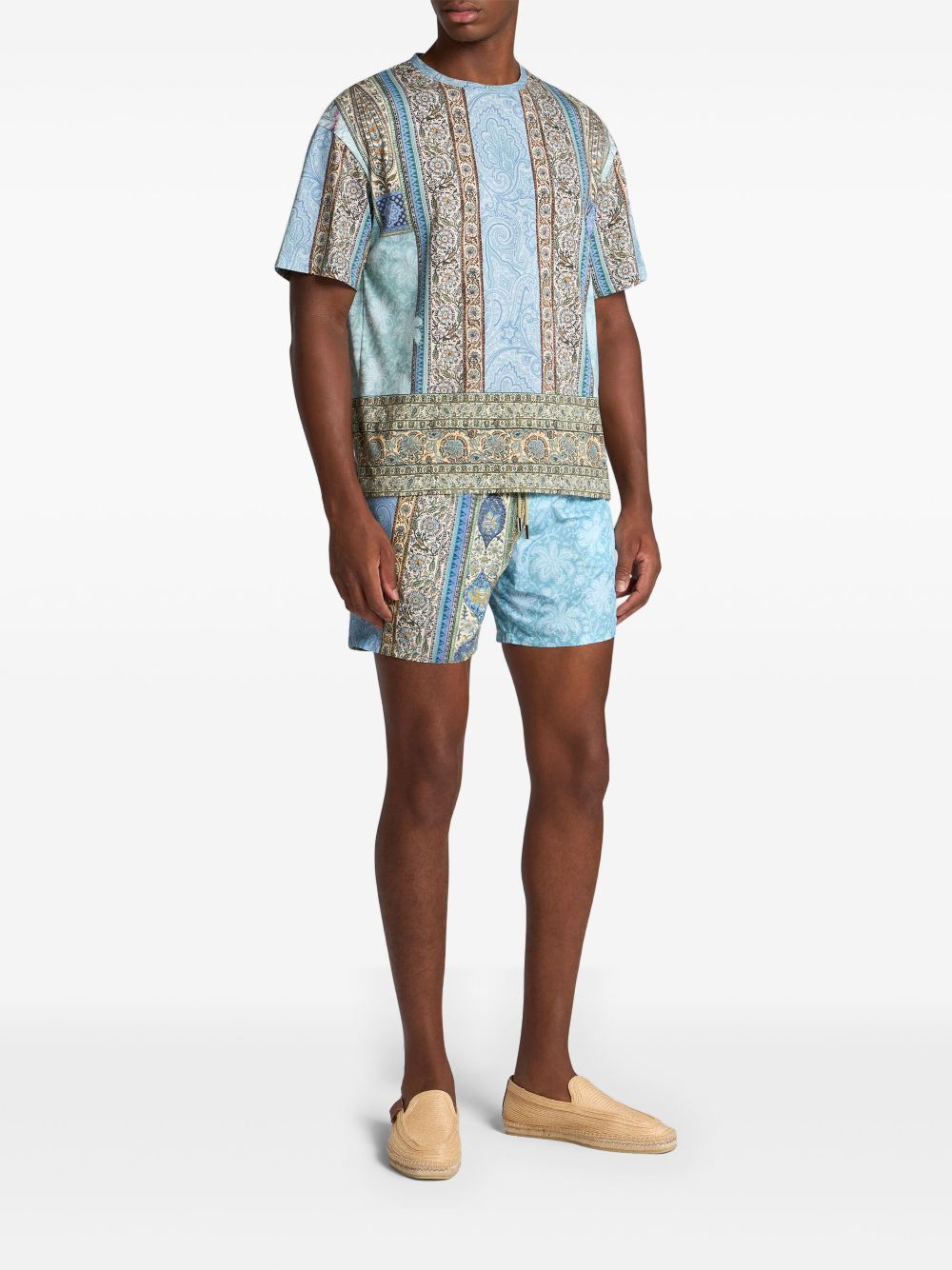 ETRO abstract-pattern swim shorts - Blue