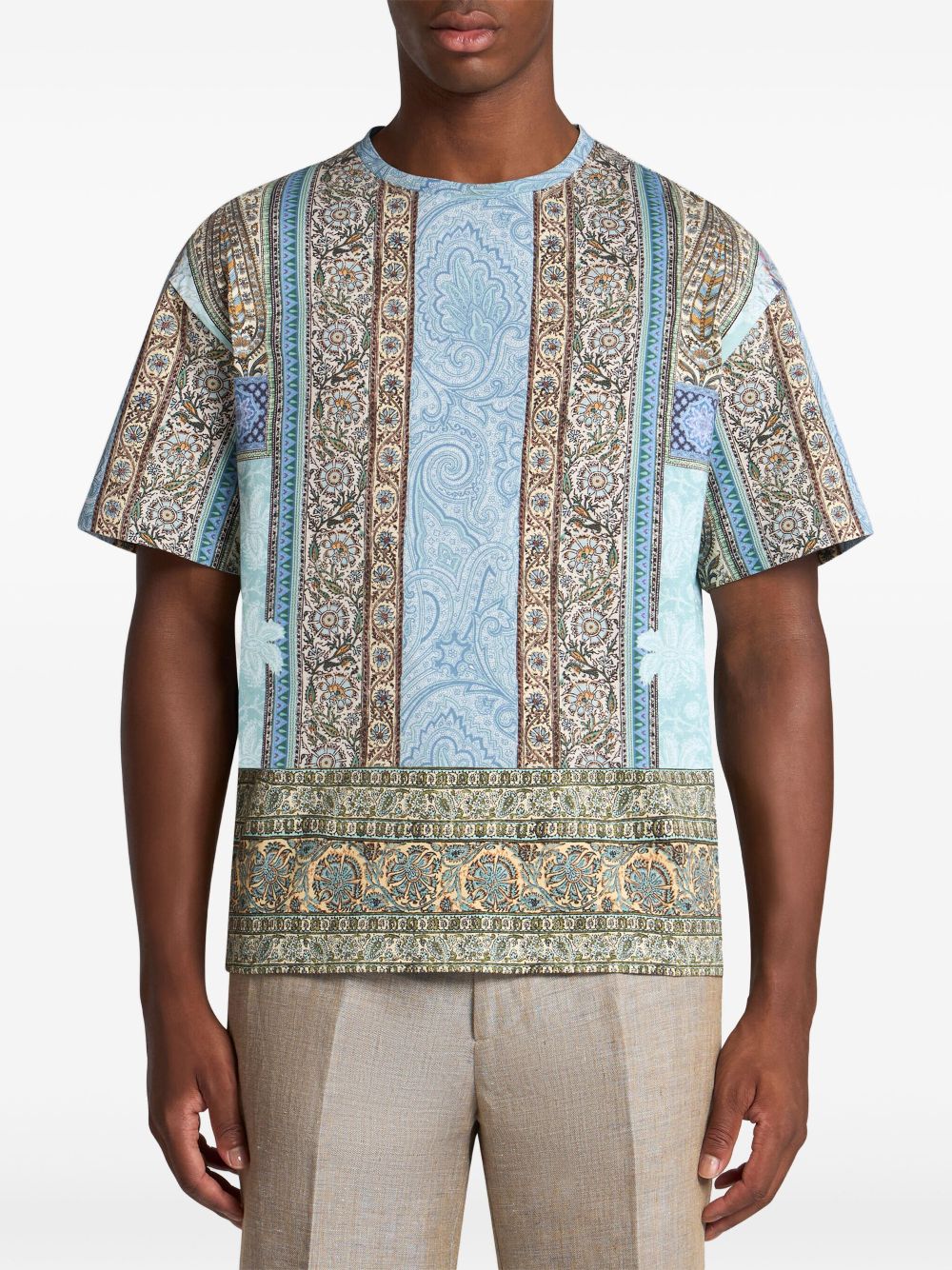 ETRO abstract print t-shirt - Blue