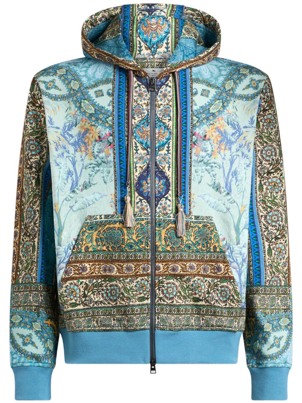 ETRO Hoodie met abstracte print Blauw