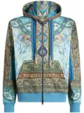 ETRO abstract print hoodie - Blue