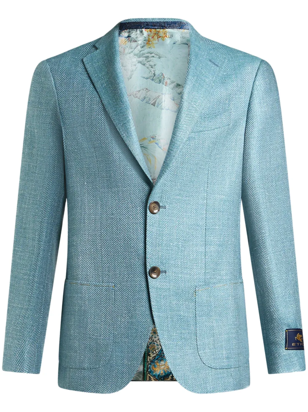 ETRO Blazer met logopatch Blauw