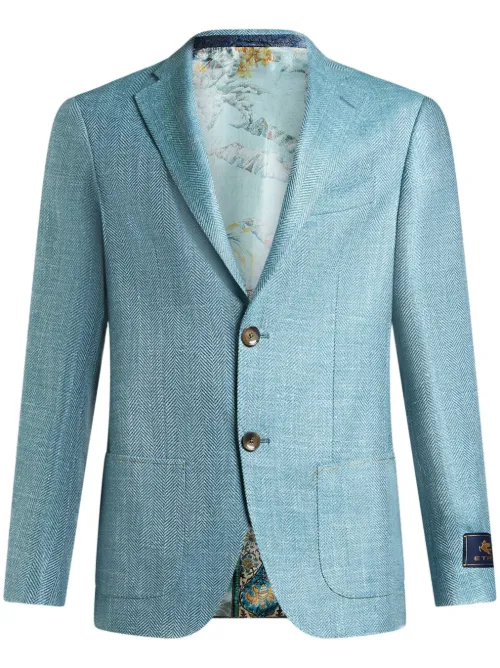 ETRO blazer à patch logo - Bleu - ETRO - Modalova
