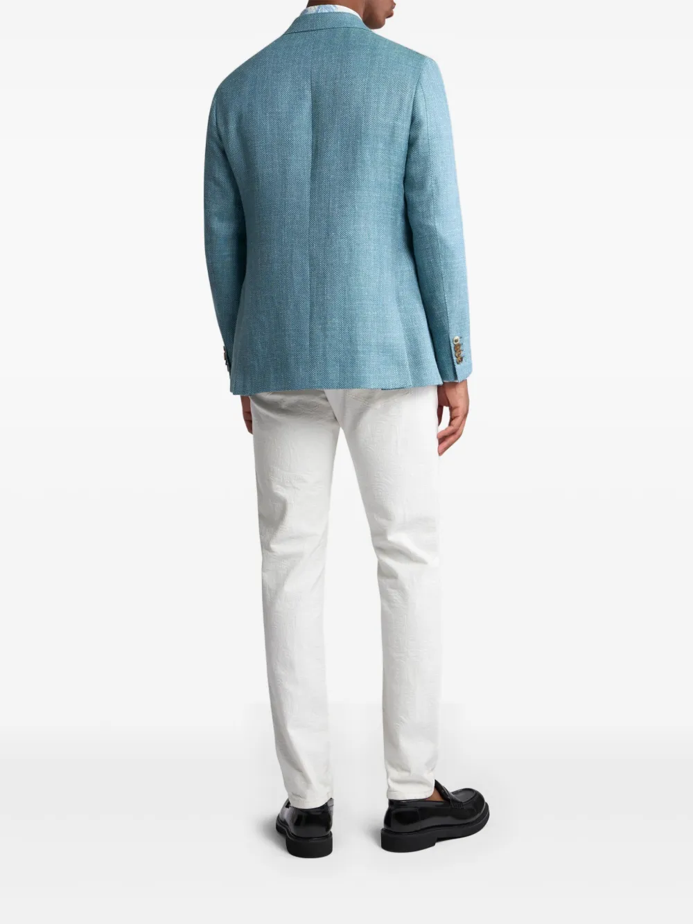ETRO Blazer met logopatch Blauw