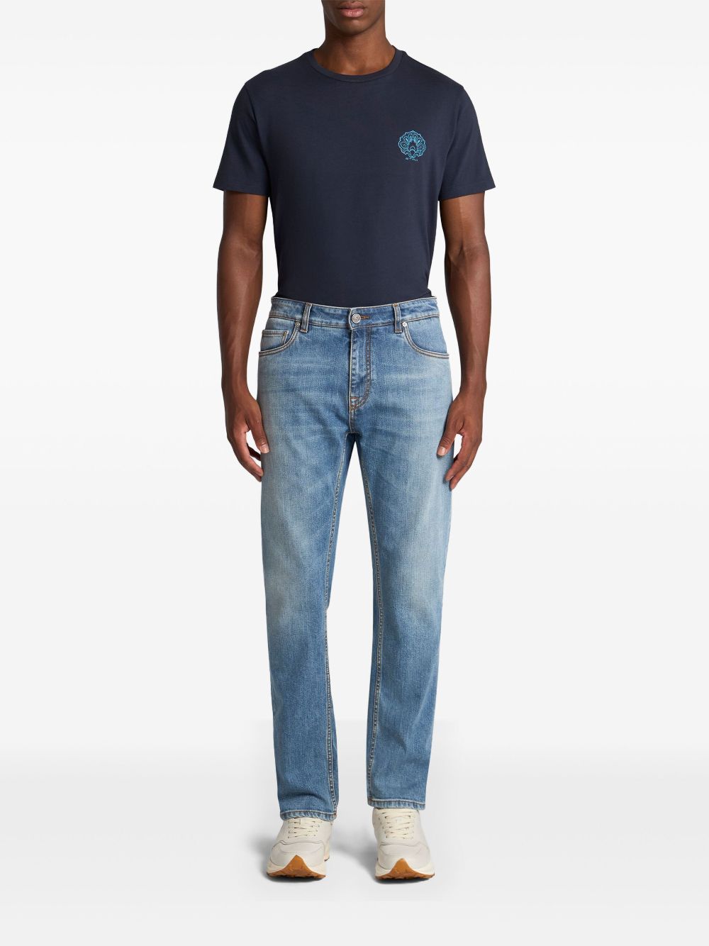 ETRO embroidered jeans - Blauw