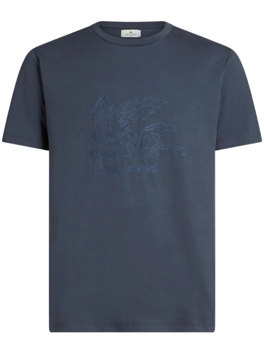 ETRO playera con bordado Pegaso grande | azul | Image 1