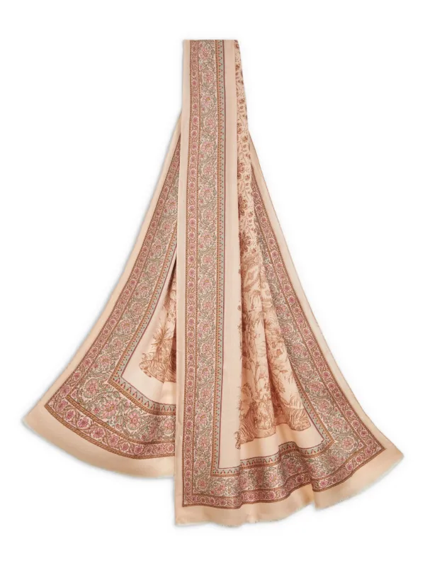 ETRO ペイズリー プリント フレイ ヘム スカーフ ETRO ペイズリー スカーフ | ピンク | FARFETCH JP