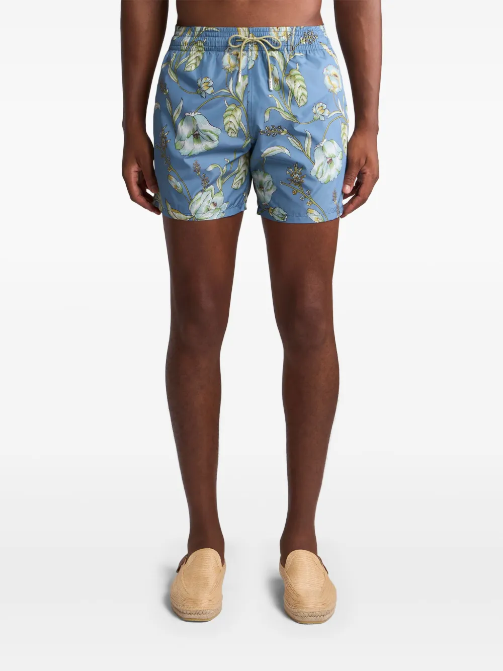 ETRO Zwembroek met bloemenprint Blauw
