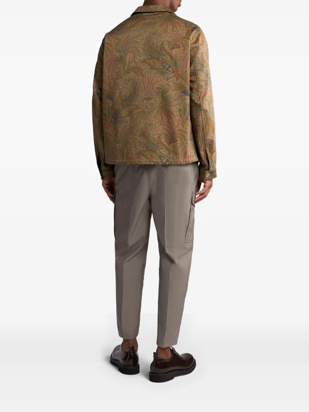 ETRO Balmacaan shirtjack Bruin