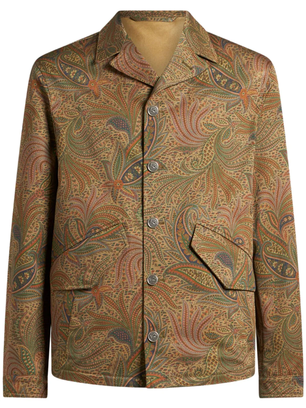 ETRO Balmacaan shirtjack Bruin