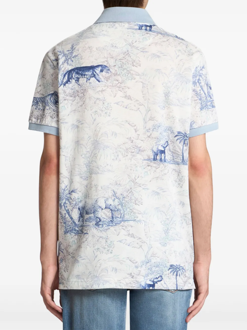 ETRO Poloshirt met Safari-print Wit