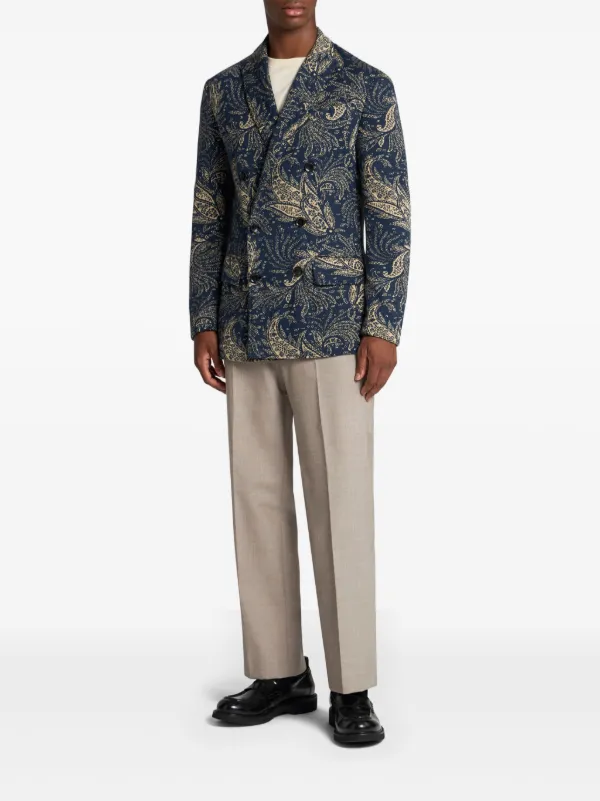エトロ　ニット　ジャケット ETRO ニットジャケット | ブルー | FARFETCH JP