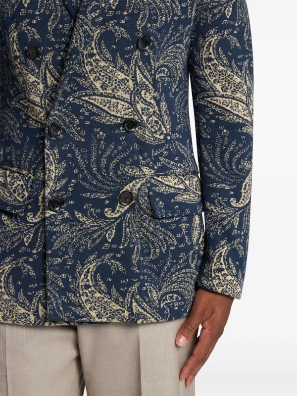 ETRO ニットジャケット | ブルー | FARFETCH JP