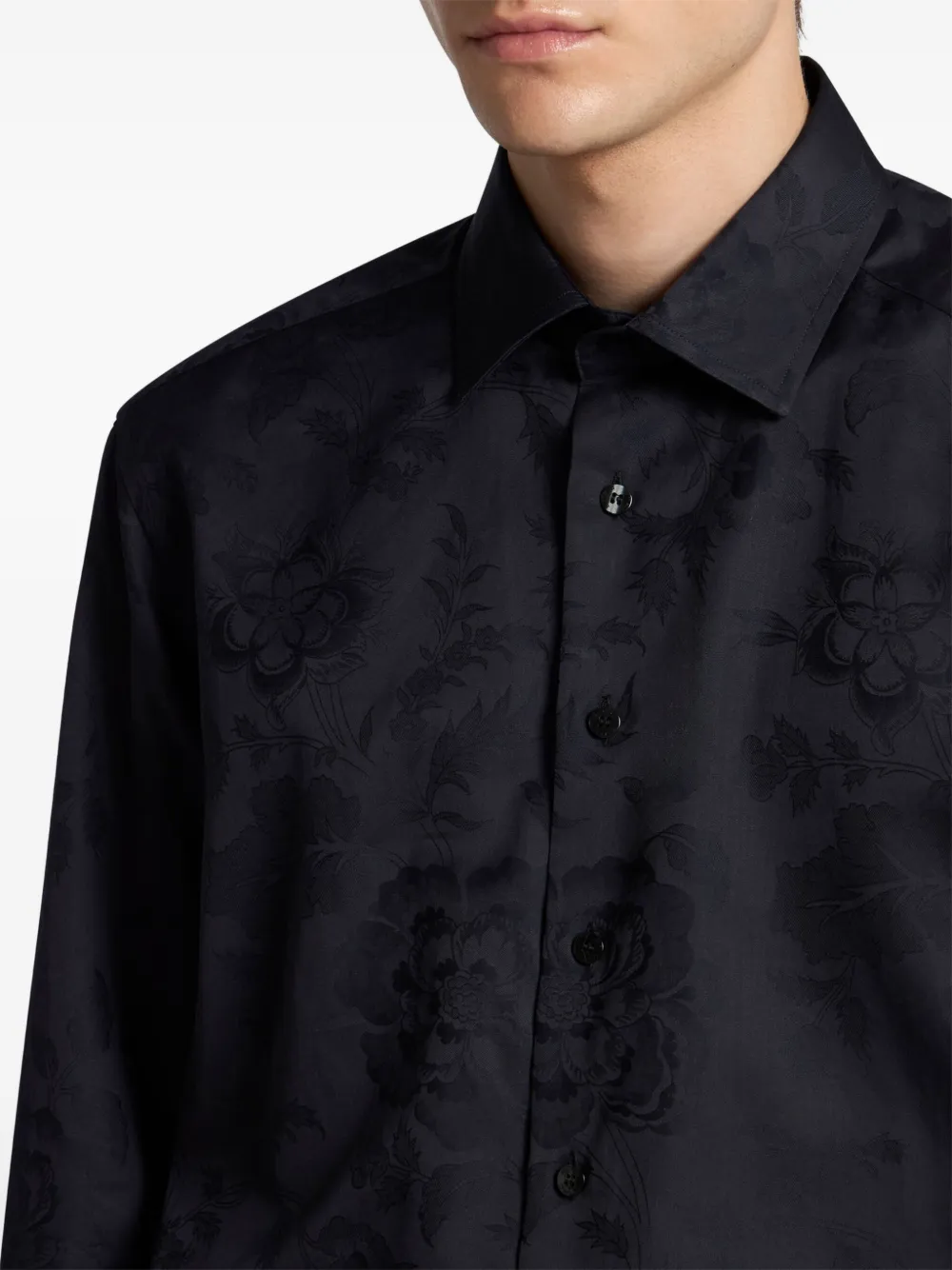 ETRO Overhemd met jacquard Zwart