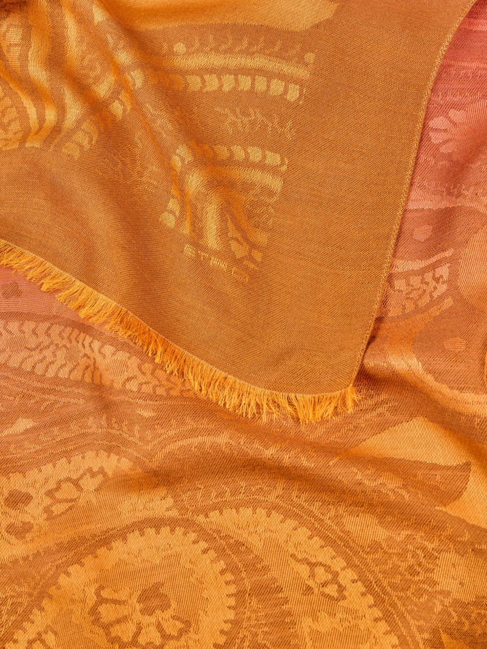 ETRO paisley-print silk scarf - Orange