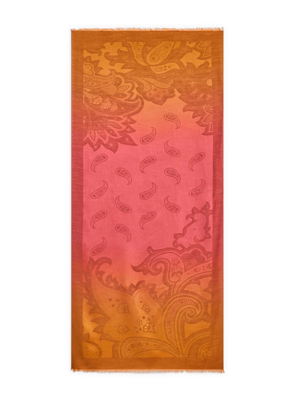 ETRO paisley-print silk scarf - Orange