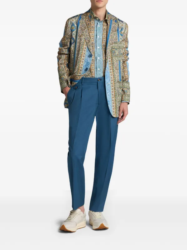 Tシャツ・カットソー ETRO FW25 Paisley ramage silk shirt (MRIB000199SA1I7 X0885) ETRO paisley-print Shirt | Green | FARFETCH