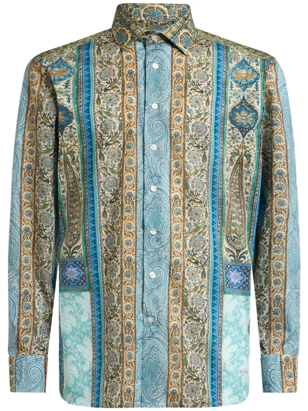 Shop Etro Paisley-print Shirt In Green
