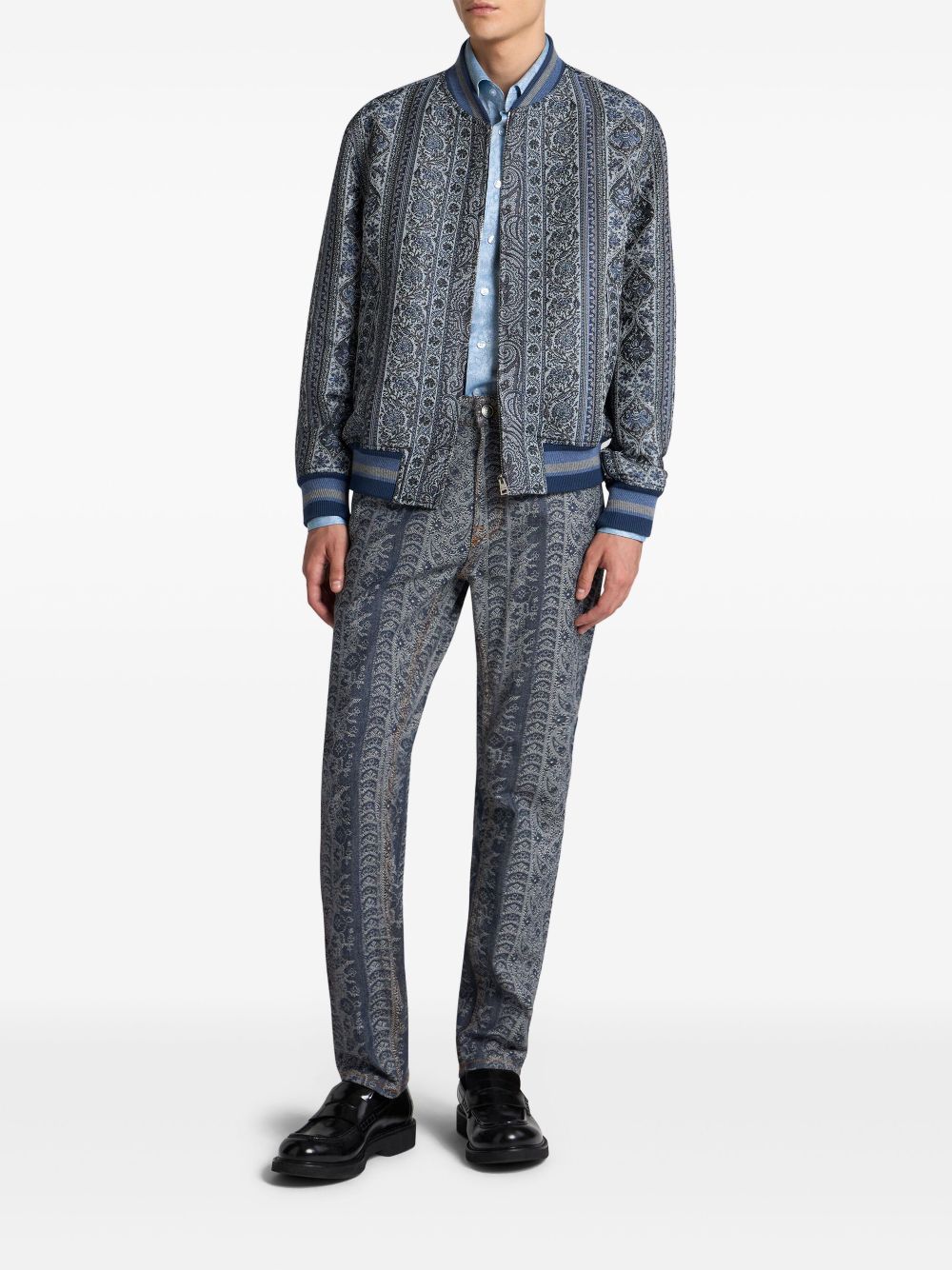 ETRO jacquard paisley jeans - Blauw