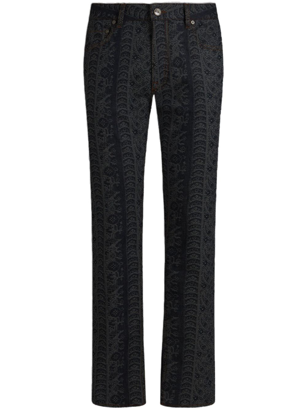 jacquard paisley jeans