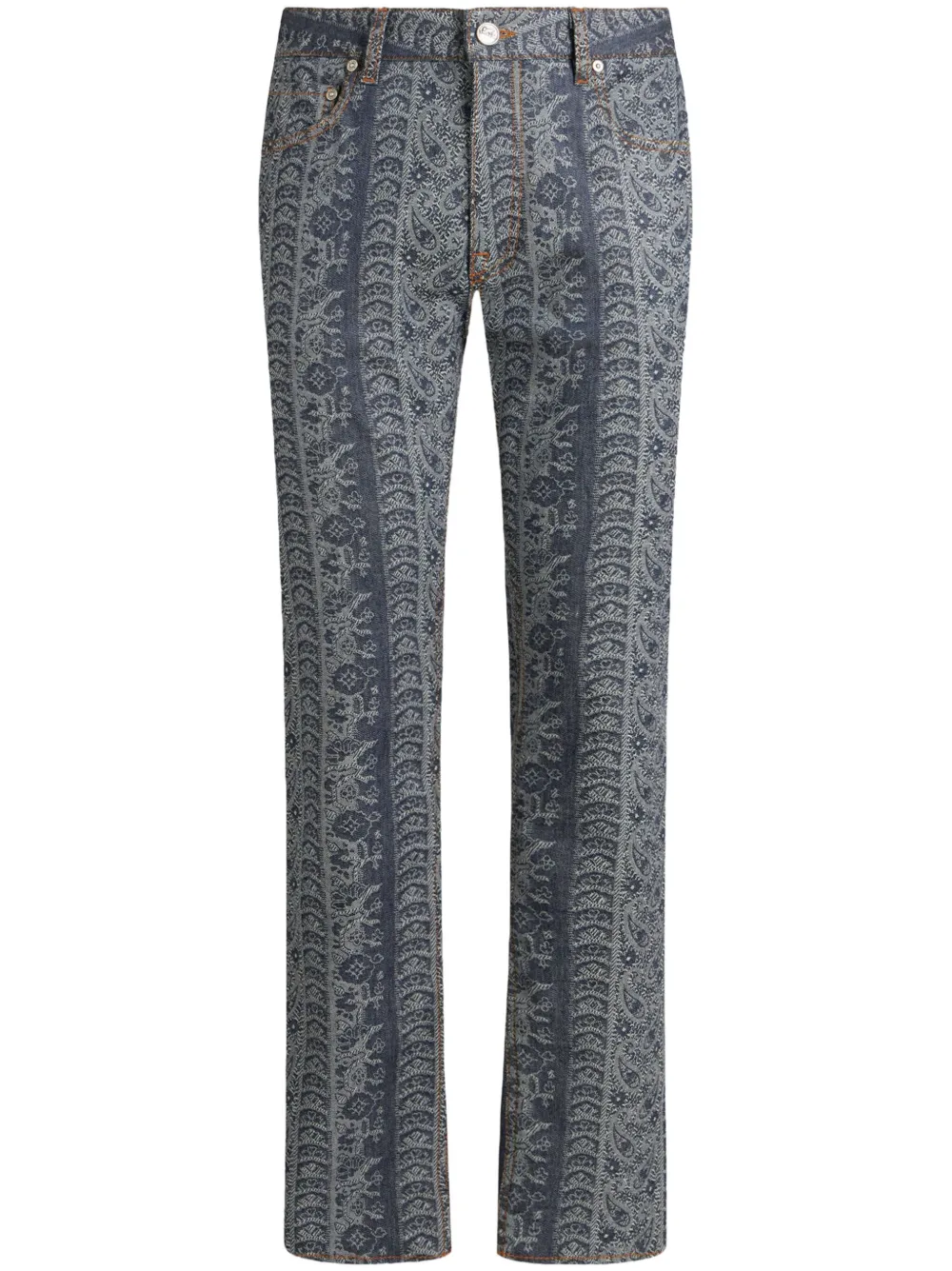 ETRO Jeans met paisley jacquard Blauw